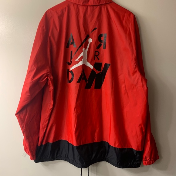 Air Jordan Legacy AJ Retro 4 Coaches Jacket Red - Picture 5 of 6
